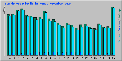 Stunden-Statistik im Monat November 2024