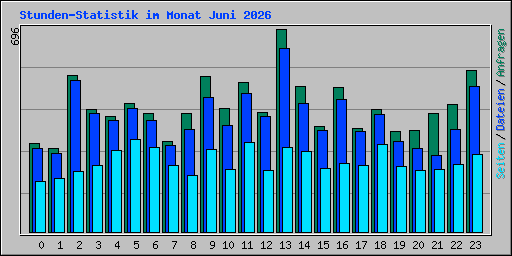 Stunden-Statistik im Monat Juni 2026